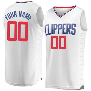 Los Angeles Clippers Custom Jersey - Association Edition - Youth Fast Break White