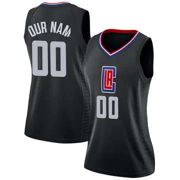 Los Angeles Clippers Custom Jersey - Statement Edition - Women's Swingman Black