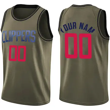 Los Angeles Clippers Custom Salute to Service Jersey - Men's Swingman Green