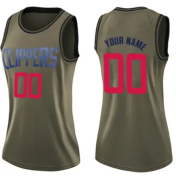 Los Angeles Clippers Custom Salute to Service Jersey - Women's Swingman Green