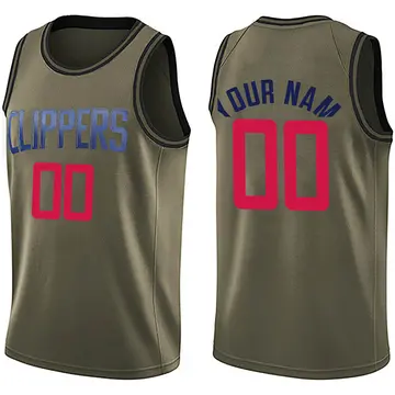 Los Angeles Clippers Custom Salute to Service Jersey - Youth Swingman Green