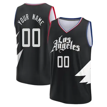 Los Angeles Clippers Custom Statement Edition 2022/23 Jersey - Men's Fast Break Black