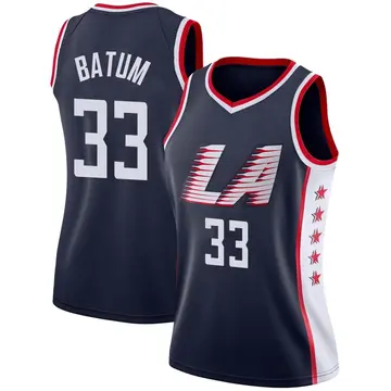 Los Angeles Clippers Nicolas Batum 2018/19 Jersey - City Edition - Women's Swingman Navy