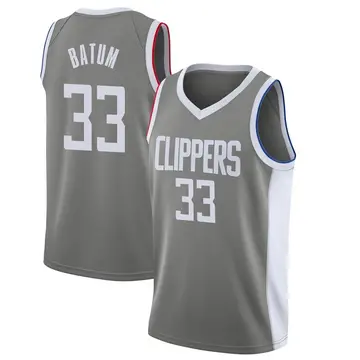 Los Angeles Clippers Nicolas Batum 2020/21 Jersey - Earned Edition - Men's Swingman Gray