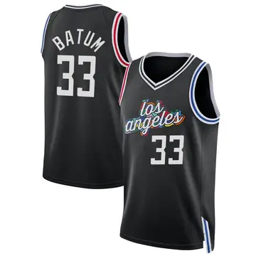 Los Angeles Clippers Nicolas Batum 2022/23 City Edition Jersey - Youth Swingman Black