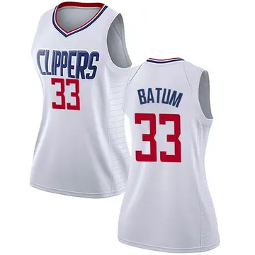 Los Angeles Clippers Nicolas Batum Jersey - Association Edition - Women's Swingman White