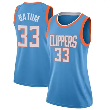 Los Angeles Clippers Nicolas Batum Jersey - City Edition - Women's Swingman Blue
