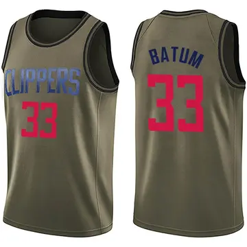 Los Angeles Clippers Nicolas Batum Salute to Service Jersey - Men's Swingman Green